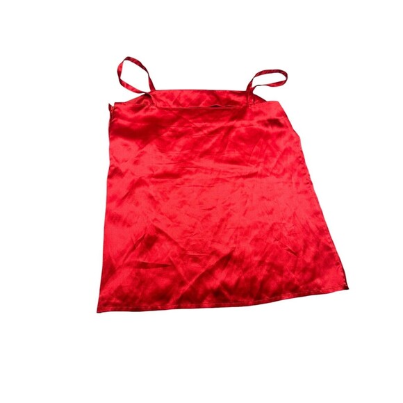 Red Oleg Cassini Sleeveless Shirt Blouse Collection Size 6 Silk - Picture 2 of 11